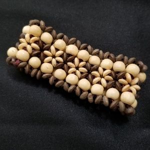 Wood Flower Bracelet